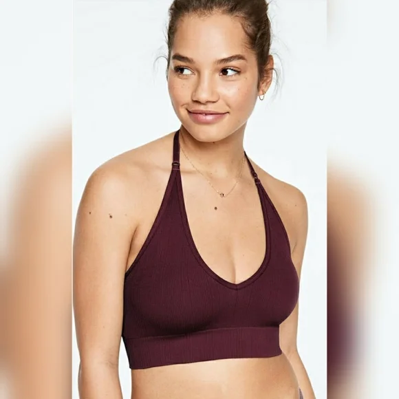 NWT *2* VS PINK Seamless Halter Bra Tops - Picture 3 of 13